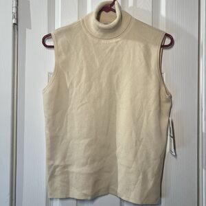 Designers Originals Women’s PL Pastel Sleeveless Sweater Vest Turtleneck Top NWT